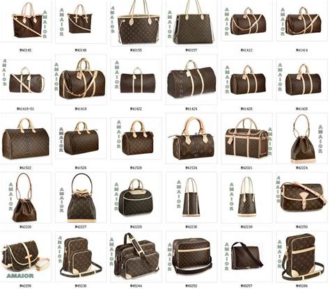 list of louis vuitton bags.